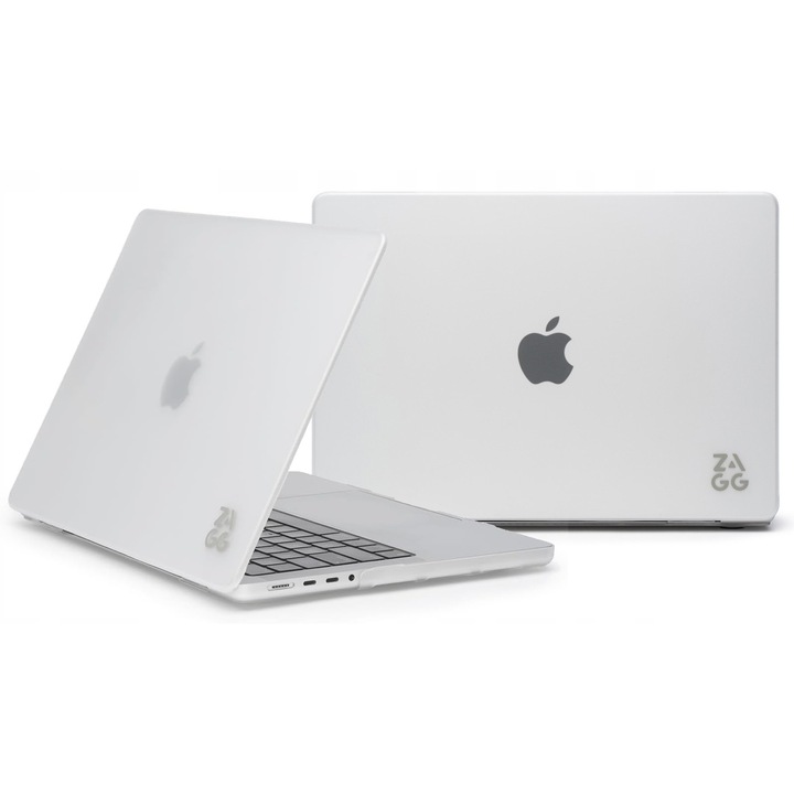 Husa de protectie Zagg pentru MacBook Pro 16", rezistenta la zgarieturi, argintie