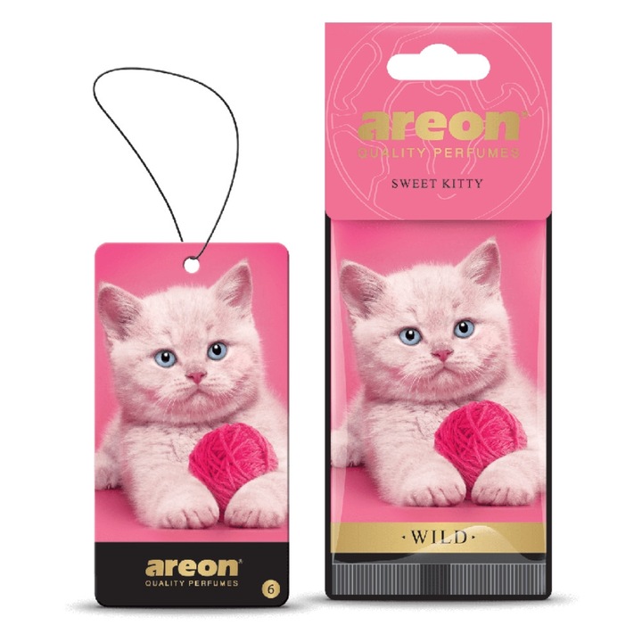 Odorizant auto tip card AREON Sweet Kitty Wild, Special Selection