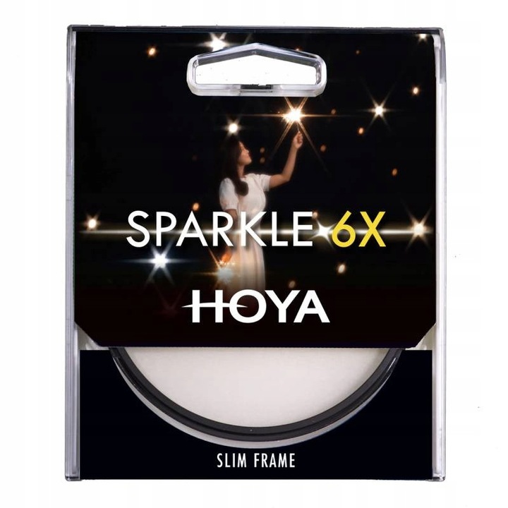 Filtru Hoya Sparkle 6X 77mm, efect de stea, rotativ, din sticla optica