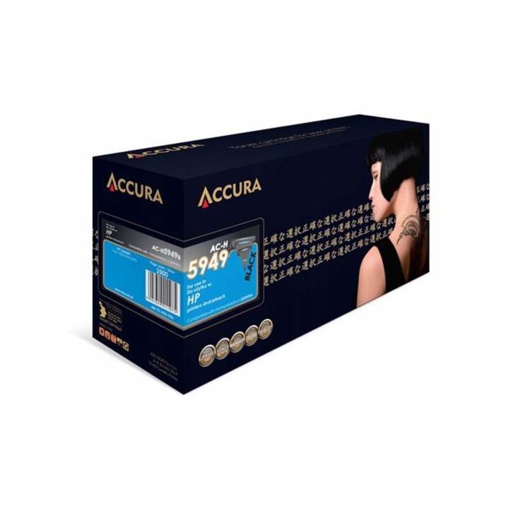 Toner Accura HP No. 49A, standard, 2500 pagini, compatibil cu HP LaserJet 1160, 1320, 3390
