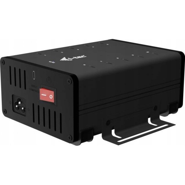 Hub USB-C i-tec cu 10 x USB-C, 15W, negru, 154x109x62mm, set 1 buc.