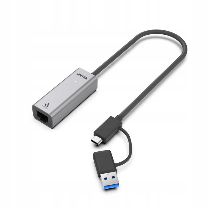 Адаптер Unitek USB-C/USB-A към RJ45 2,5 Gbps