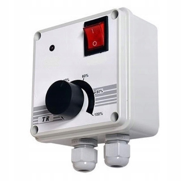 Индустриален регулатор на скоростта, 900 W, 230 V, непрекъснат контрол, бял