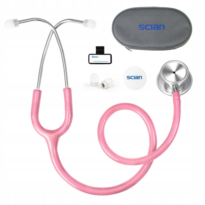 Stetoscop Scian, model HS-30J, cu capete duble, cablu perlat, rezistent la pete