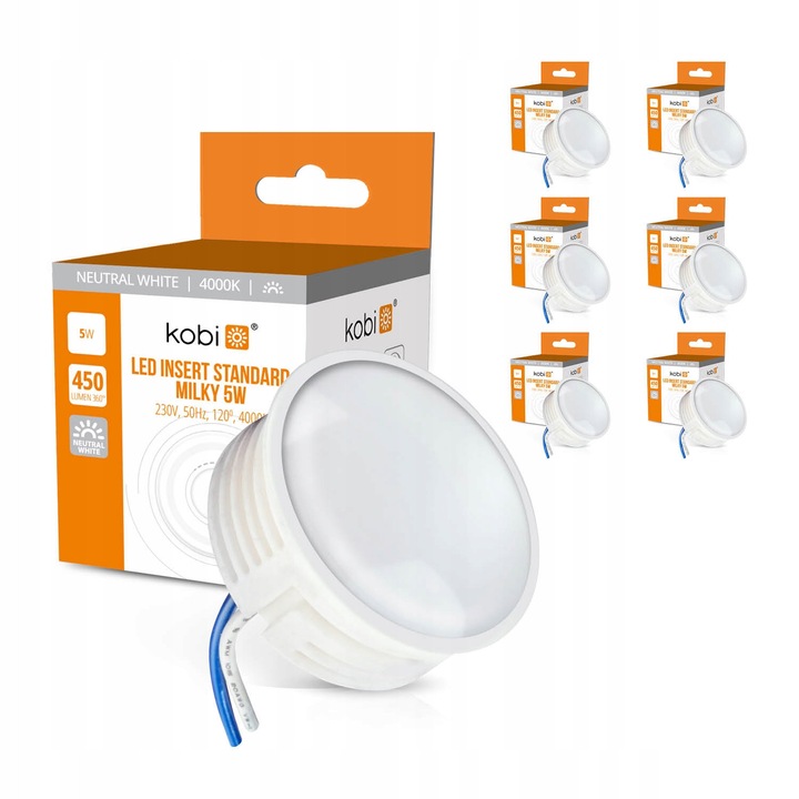 6x LED modul készlet 5W, 4000K, fehér, 5x2.4cm