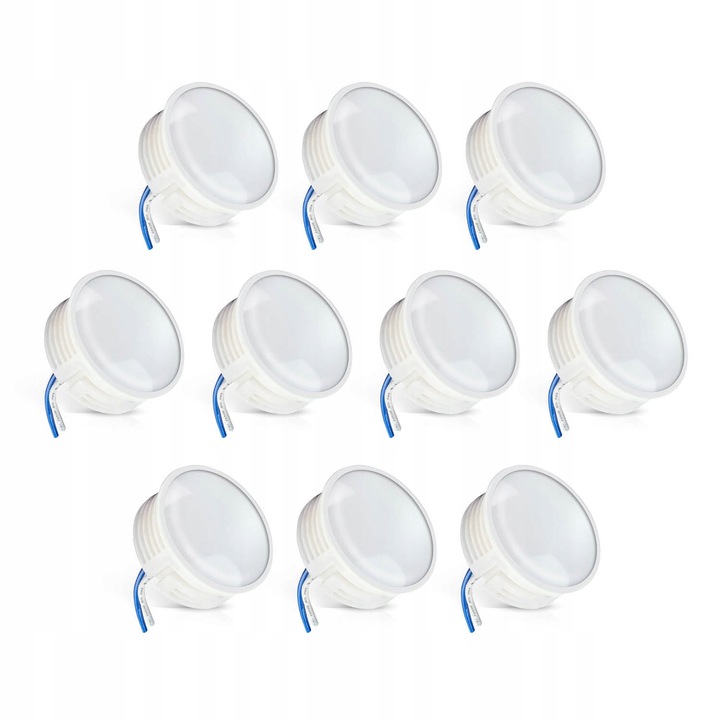 Set 10x Modul LED INSERT 6,5W 4000K, 600lm, rotund, sticla laptoasa, 5x2.4cm