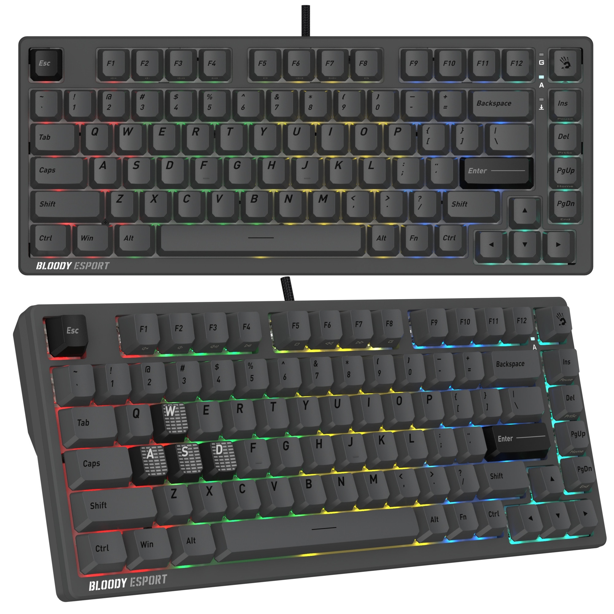 Tastatura Wooting Rapid Trigger Hall Switches, comutatoare