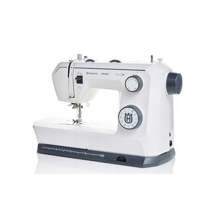 Masina de cusut Husqvarna Onyx 25, 32 tipuri de cusaturi, alb, mecanica