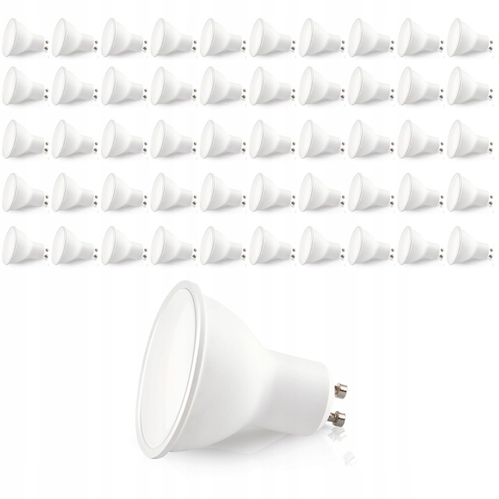 Комплект 50 LED крушки GU10 5W Студено Бяло 6000K
