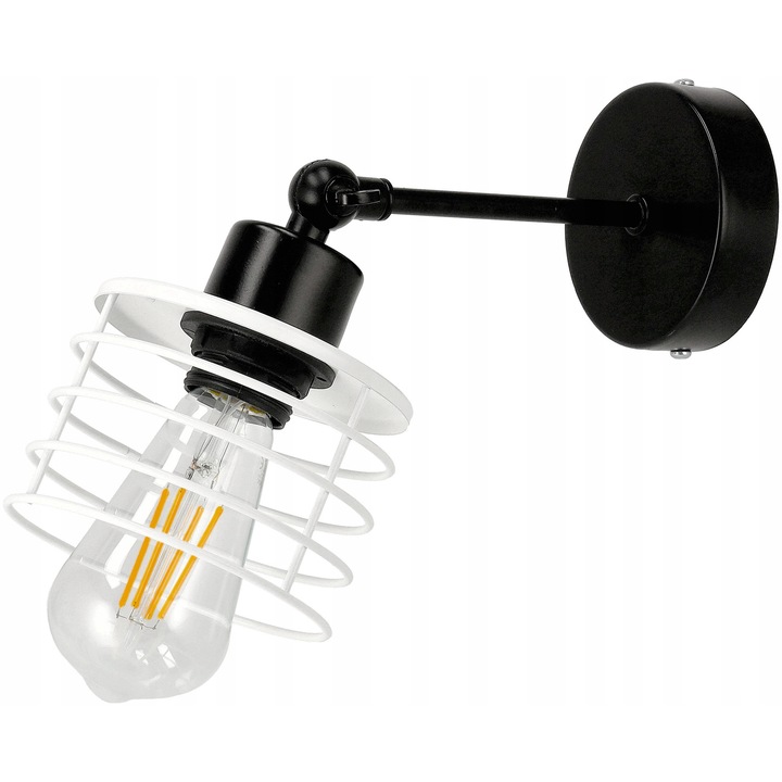 Berge Sprezyna LED fali lámpa, fehér, 1 x E27, 60W, modern design