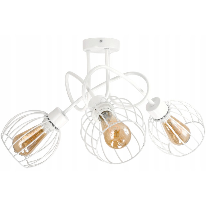 Lustru Berge, model Loft, 5xE27, metal, alb