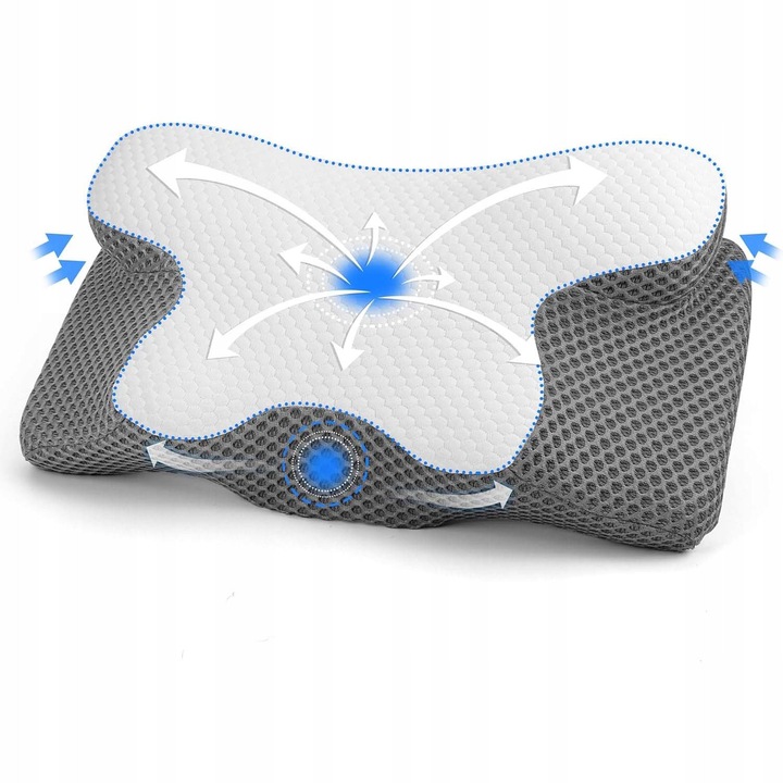 Perna ortopedica, 60x34x13cm, gri, set 1x