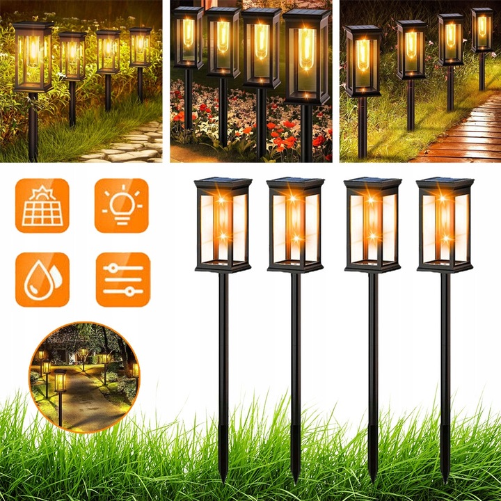 4 darab napelemes kerti lámpa szett