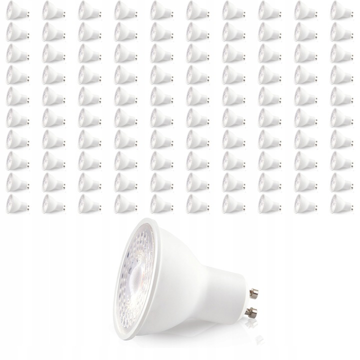 Комплект 100 LED крушки GU10 5W, 6500K