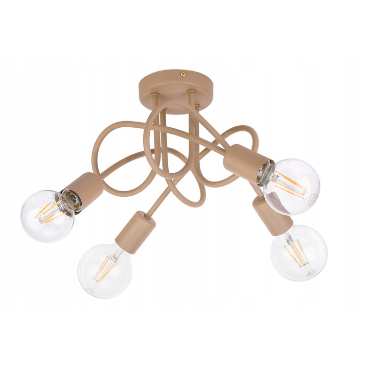 Lustra LED-ONE, model loft, 4x E27, culoare bej, dimensiuni nedefinite