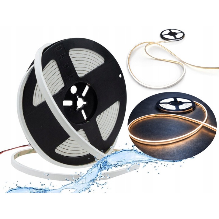 Banda LED BOCZNA NEON flex COB 24V 7W IP67, 5m, waterproof, flexibila