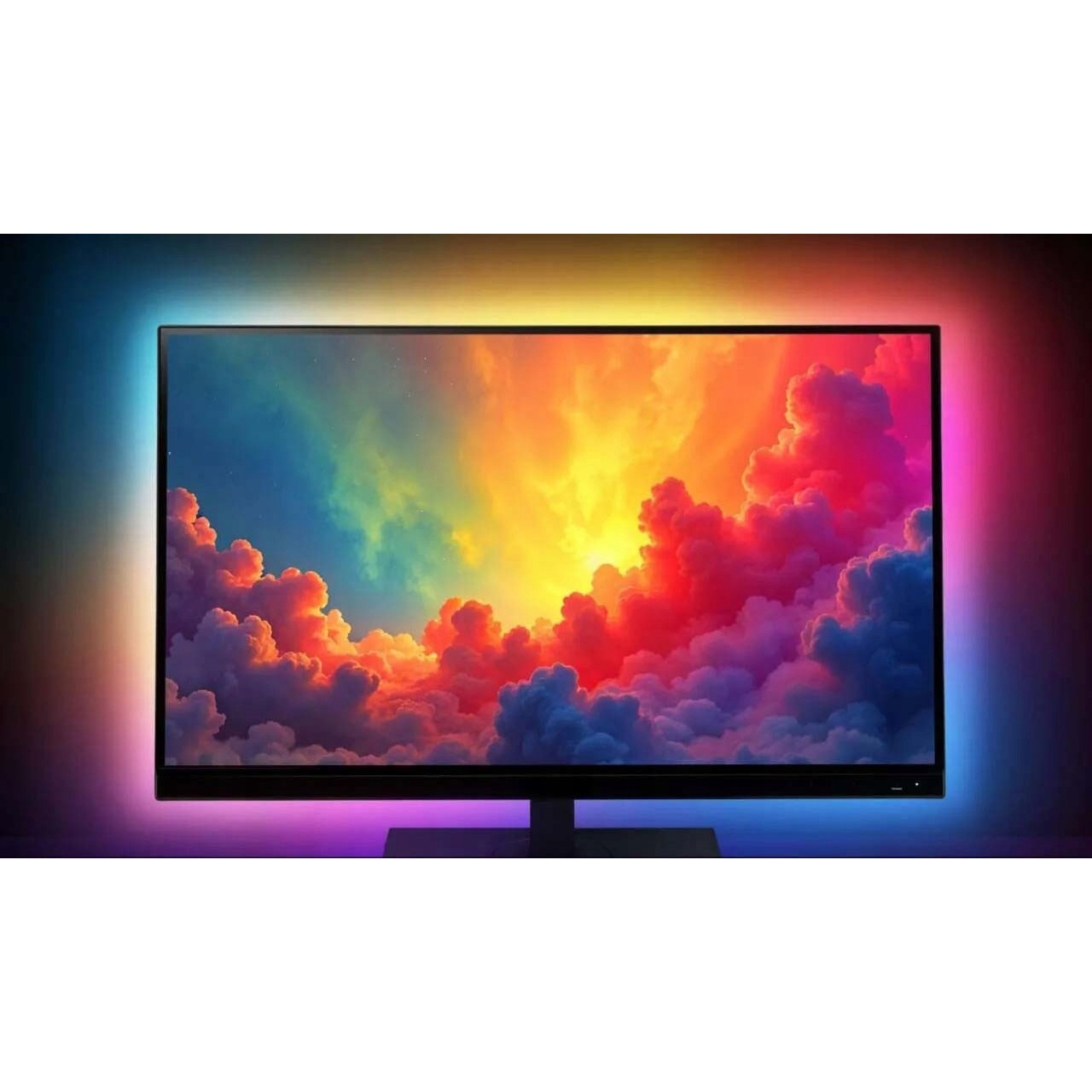 Iluminare inteligenta pentru TV 55', LED-ONE, RGBIC, 4,6m, HDMI 2.0, Wi-Fi, set complet