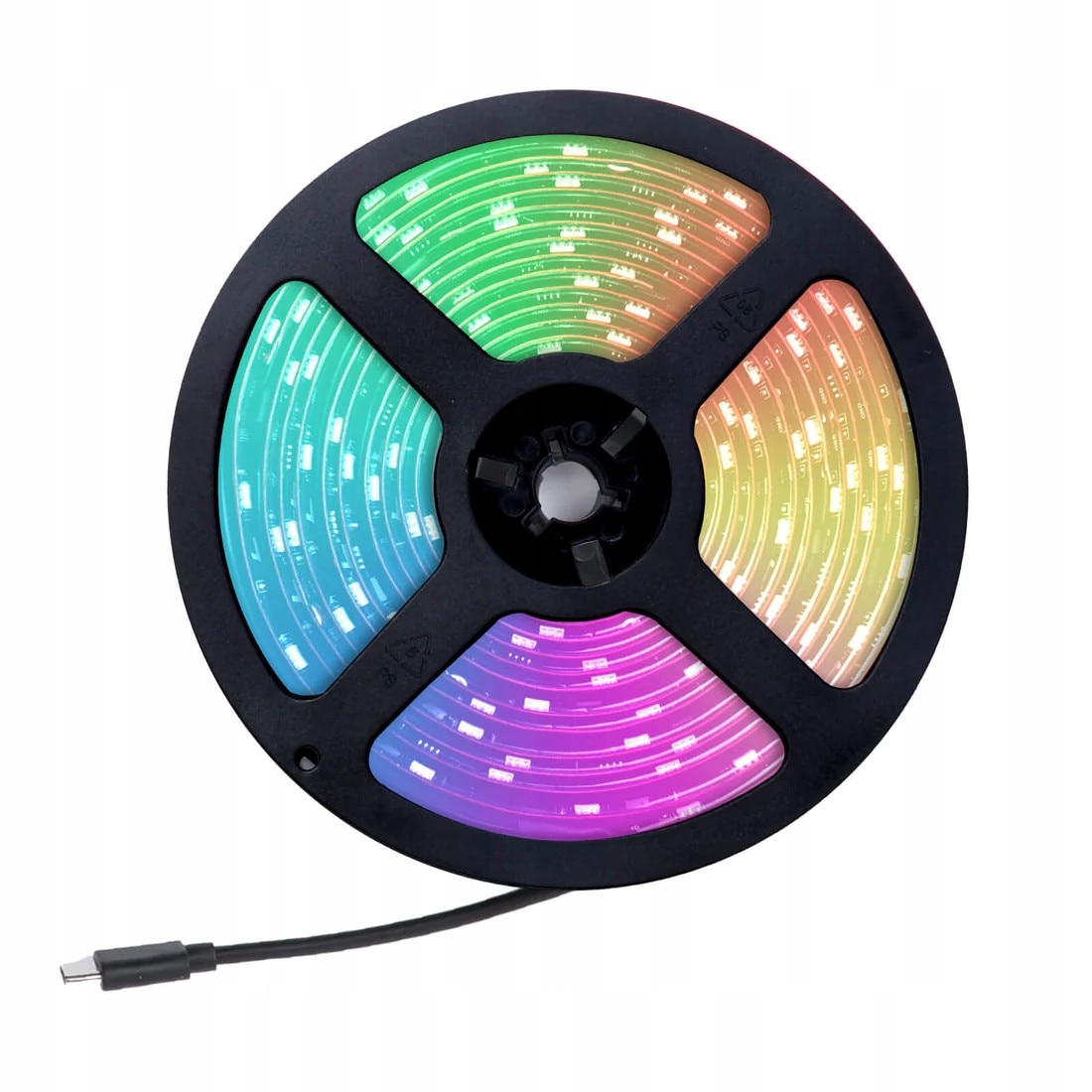 Iluminare inteligenta pentru TV 55', LED-ONE, RGBIC, 4,6m, HDMI 2.0, Wi-Fi, set complet