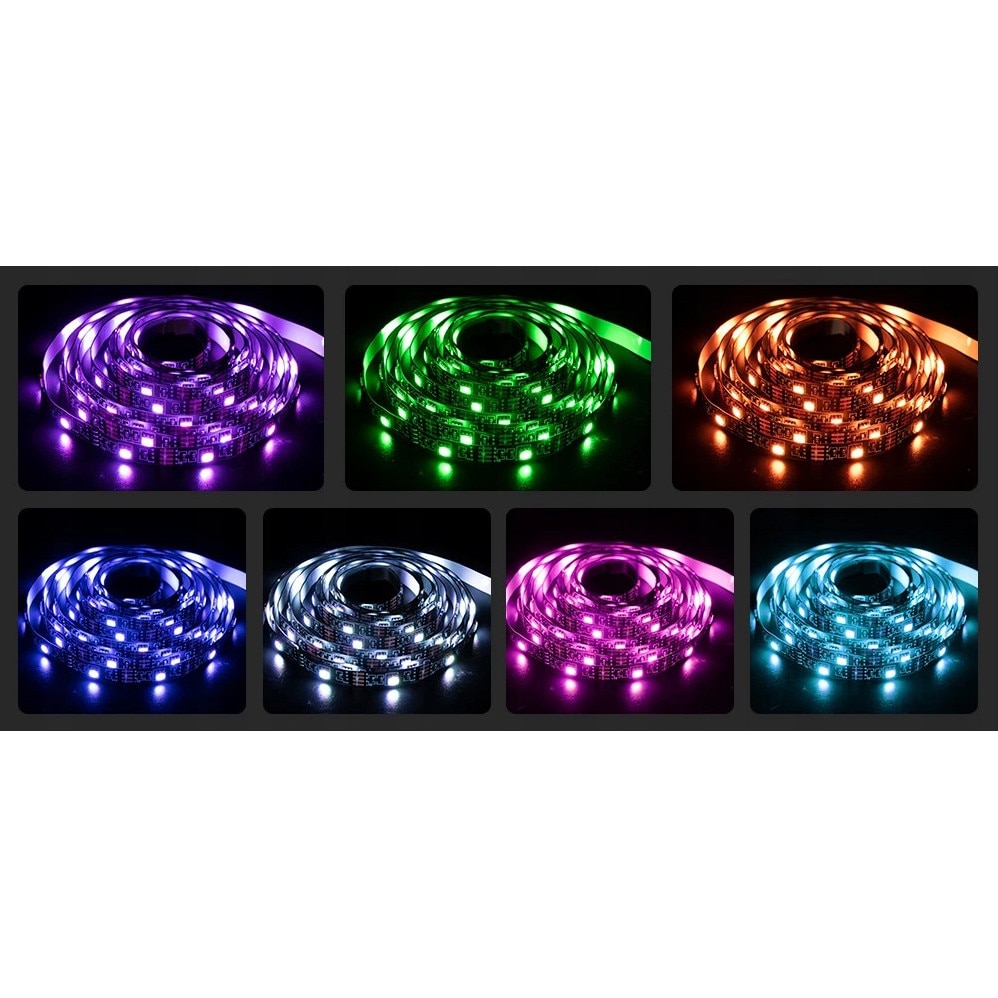 Iluminare inteligenta pentru TV 55', LED-ONE, RGBIC, 4,6m, HDMI 2.0, Wi-Fi, set complet