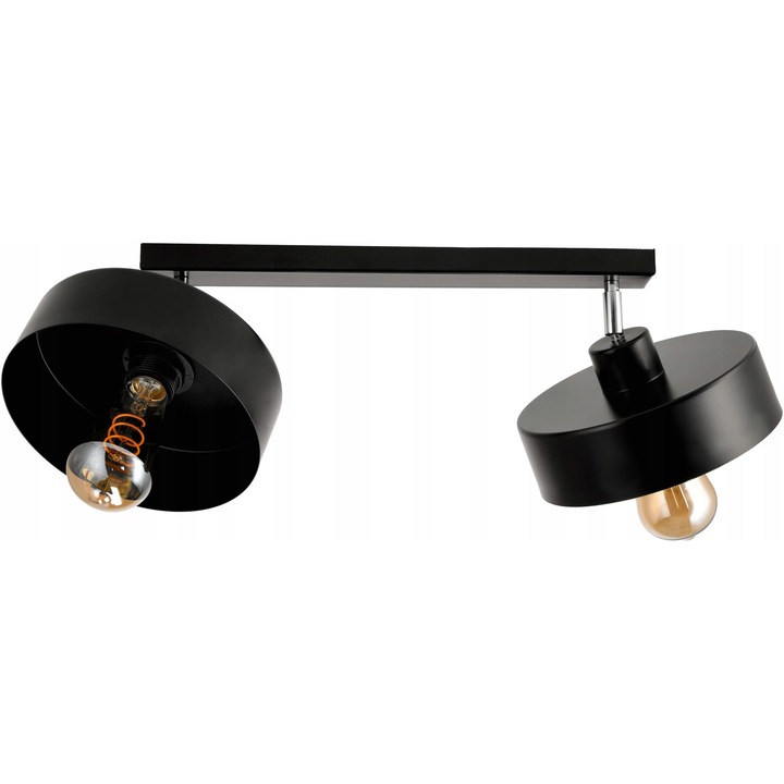 Berge LED mennyezeti lámpa 2xE27, fekete, 40cm, loft design, állítható