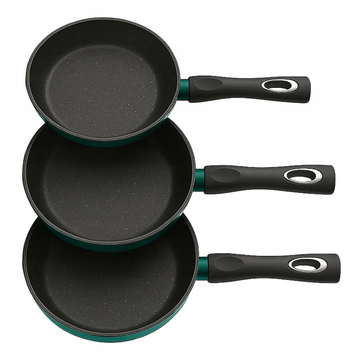 Set tigai 3 el. 20/24/28 cm, marmura, inductie, fara PFOA