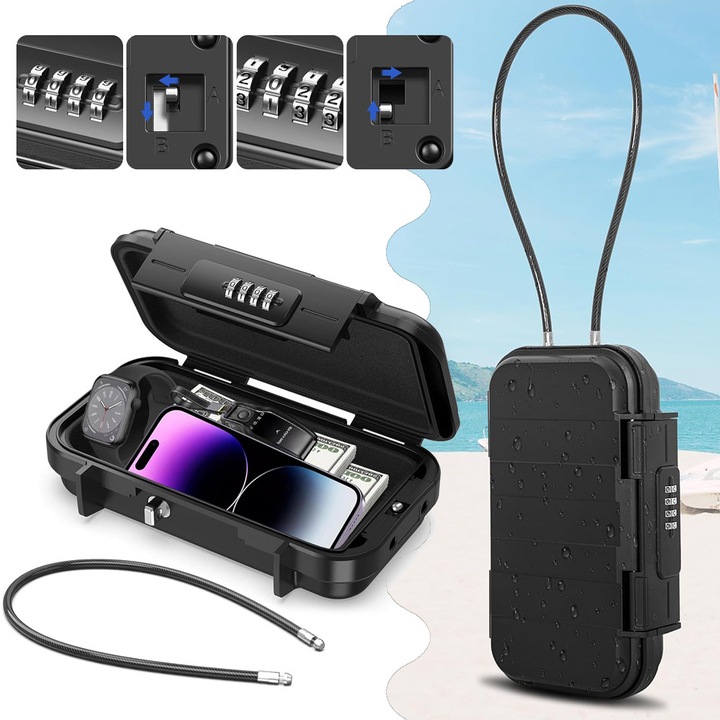 Seif exterior cu cod numeric, 30x20x15cm