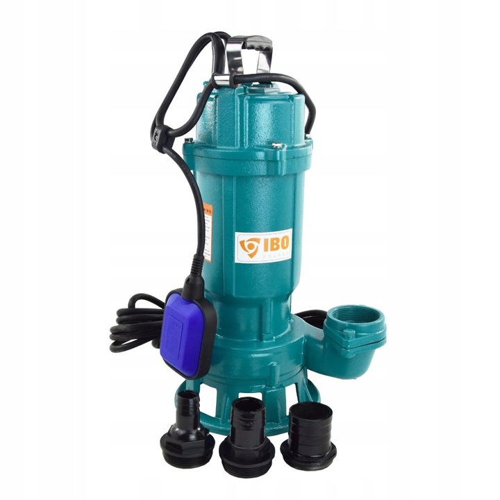 Потопяема помпа с резачка Furiatka 1500, 1500W, 400л/мин, 10м кабел, 2" диаметър, 26x46см, тегло 23кг