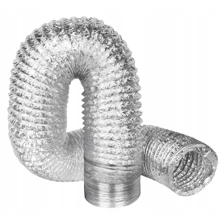 Rura flexibila de ventilatie 10m, ALDSL 315, 5 straturi, aluminiu, rezistenta la temperaturi -30C +150C