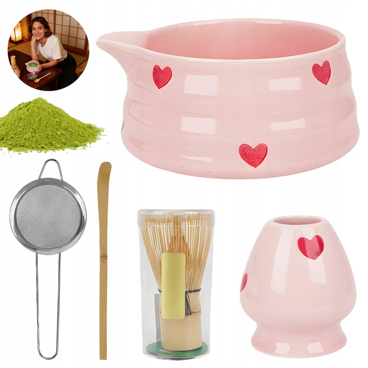 Set 5 piese pentru ceai Matcha, accesorii ceai