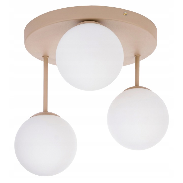 LED-ONE 3 LED E27 mennyezeti lámpa, bézs színű, változatos méretek