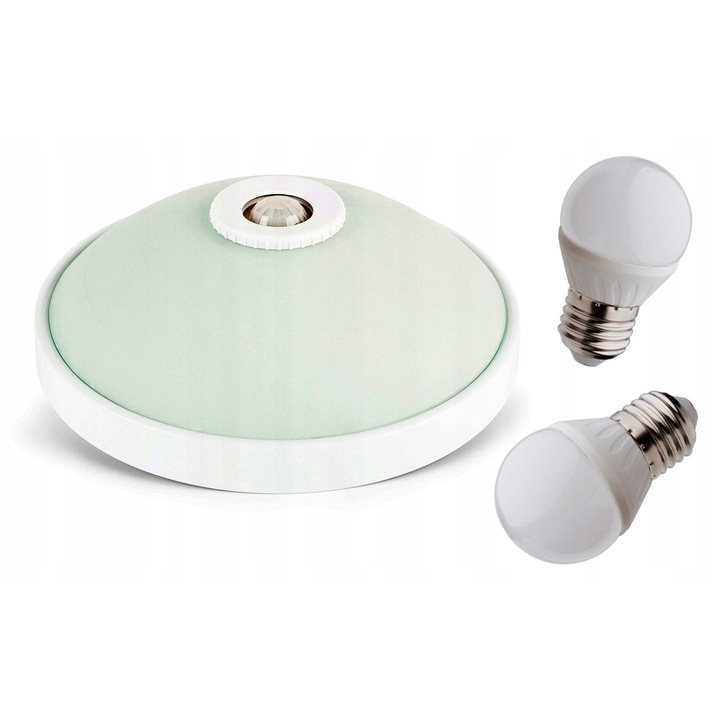 Mennyezeti LED 2 x E27 mozgásérzékelővel, LED-ONE, 270x95mm, meleg/semleges/hideg fény