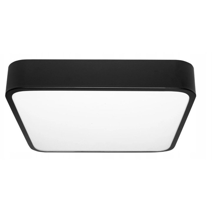 LED плафон 24W 30см, черен, за интериор, с модерен дизайн, от метал/поликарбонат