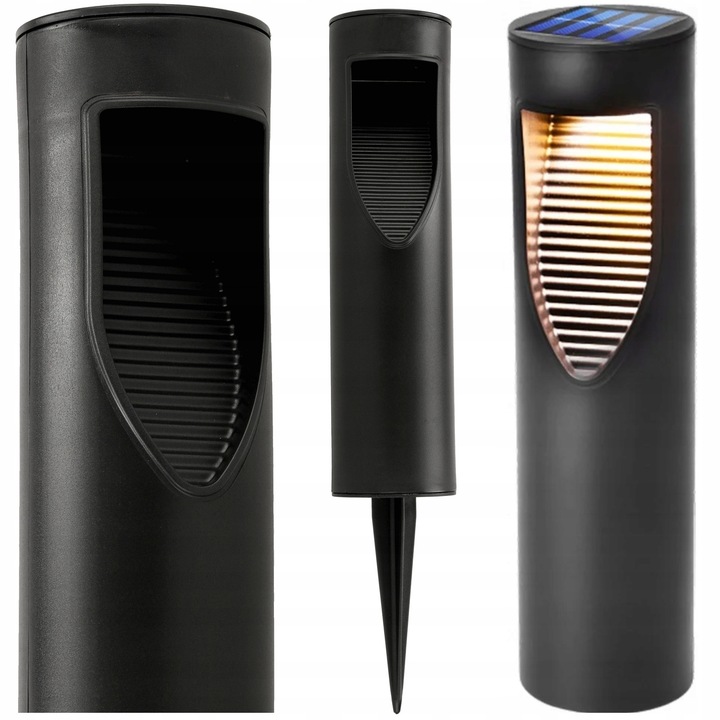 Berge kerti napelemes lámpa, oszlop típusú, IP54, 4000K, 310mm, 4 darabos készlet