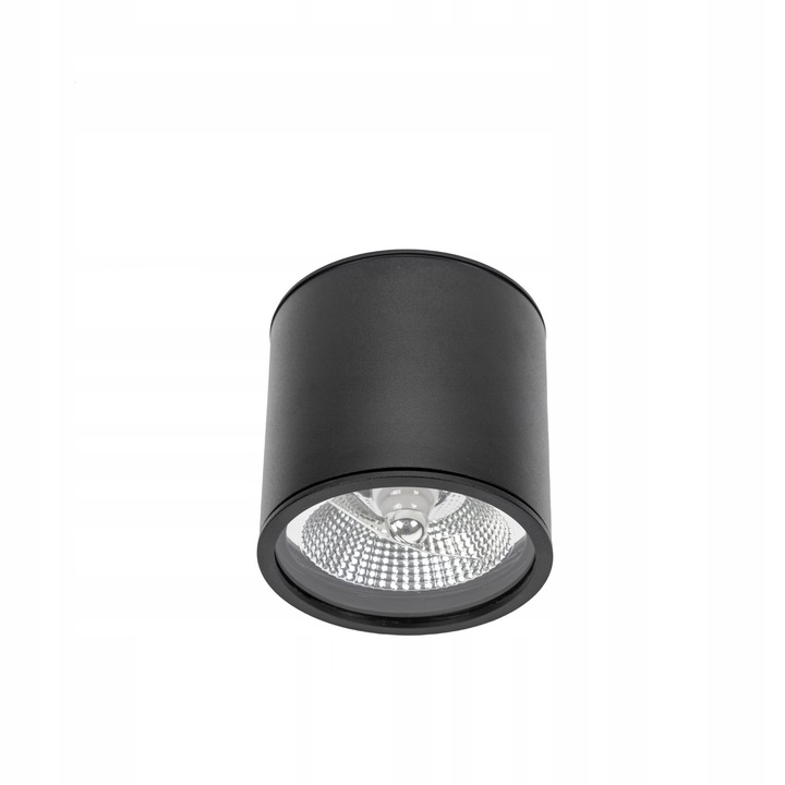 Spot natynkator AR111 GU10, 120x115mm, negru, IP65, pentru interior/exterior