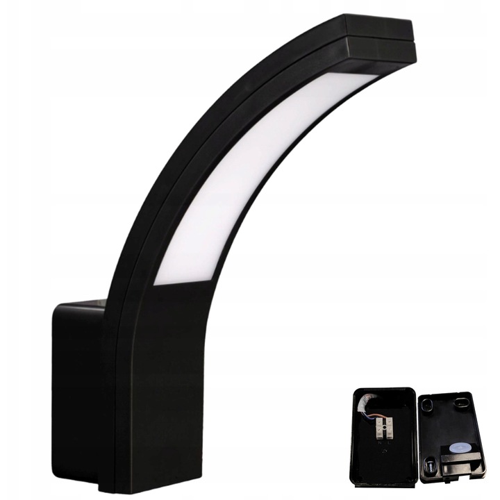 Aplica exterior Kinkiet Spot 10W 700lm, negru, iluminat ziduri