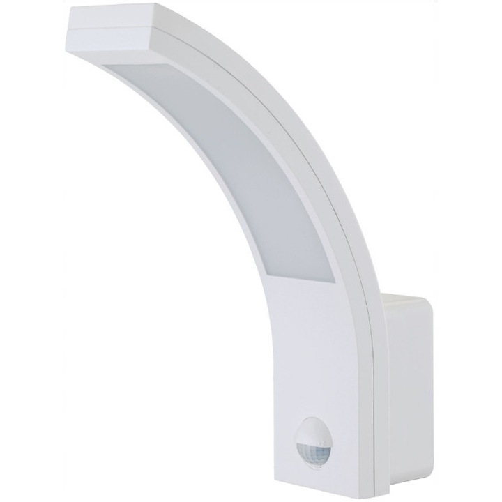Kinkiet LED 15W cu senzor de miscare PIR, IP54, 1050lm, alb, 187x66x249mm