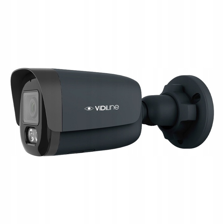Camera IP Tubowa ViDiLine 8Mpx Dual Light, antracit, 2.8mm, cu functie de avertizare timpurie