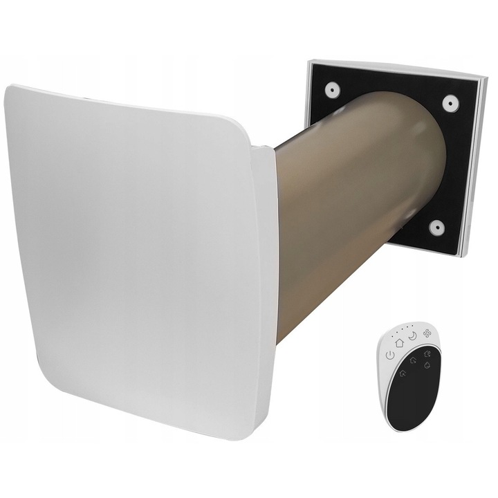 Recuperator KERS+50, 30-50m3/h, ceramic, cu senzor de umiditate, 162mm, set complet