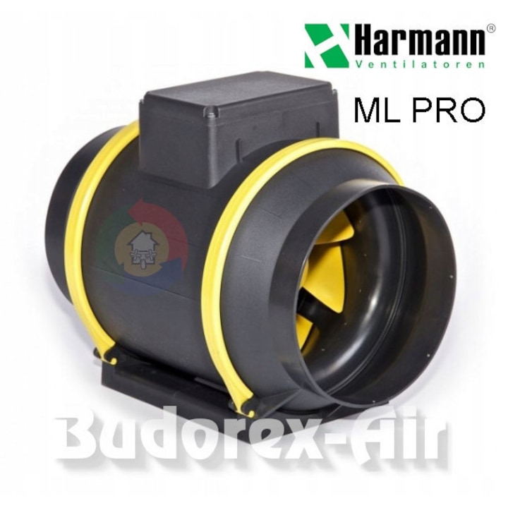 Harmann ML PRO 200/1200 csatorna ventilátor, 3 sebességes, RAL7012, 230V