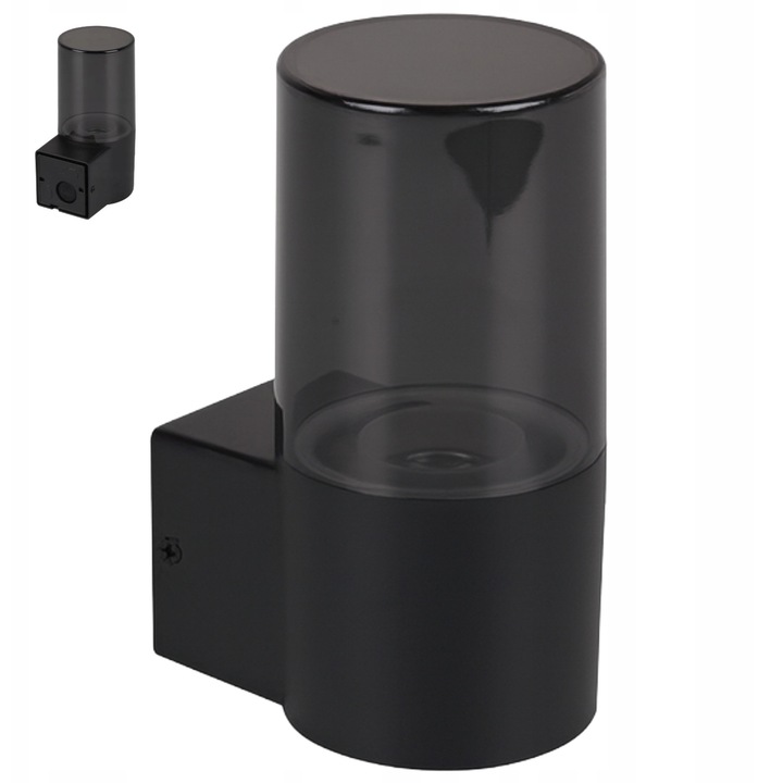 Kinkiet exterior E27, negru, 40W, 80x108x167mm, IP44