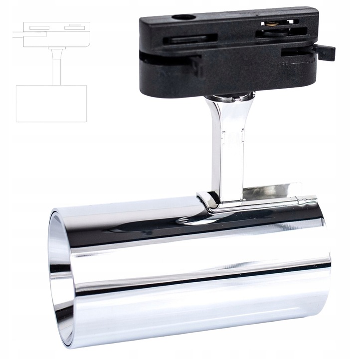 Spoturi GU10 crom pentru sine 1 faza