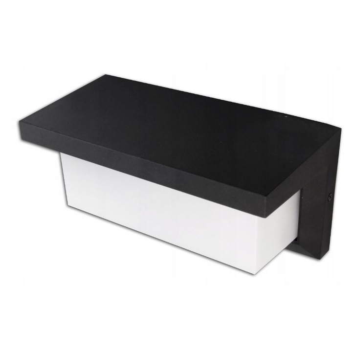 Kinkiet LED 12W, 4000K, negru, 260x125x125mm, set de aplice