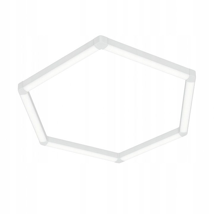 LED világítás szett, 8 x hatszög, 280W, 6500K, geometrikus design, fehér