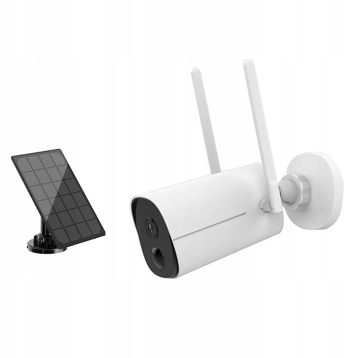 Camera de supraveghere exterioara WiFi solara 3MPx Vidiline, 120° unghi de vedere, acumulator 10400 mAh, slot microSD 128GB