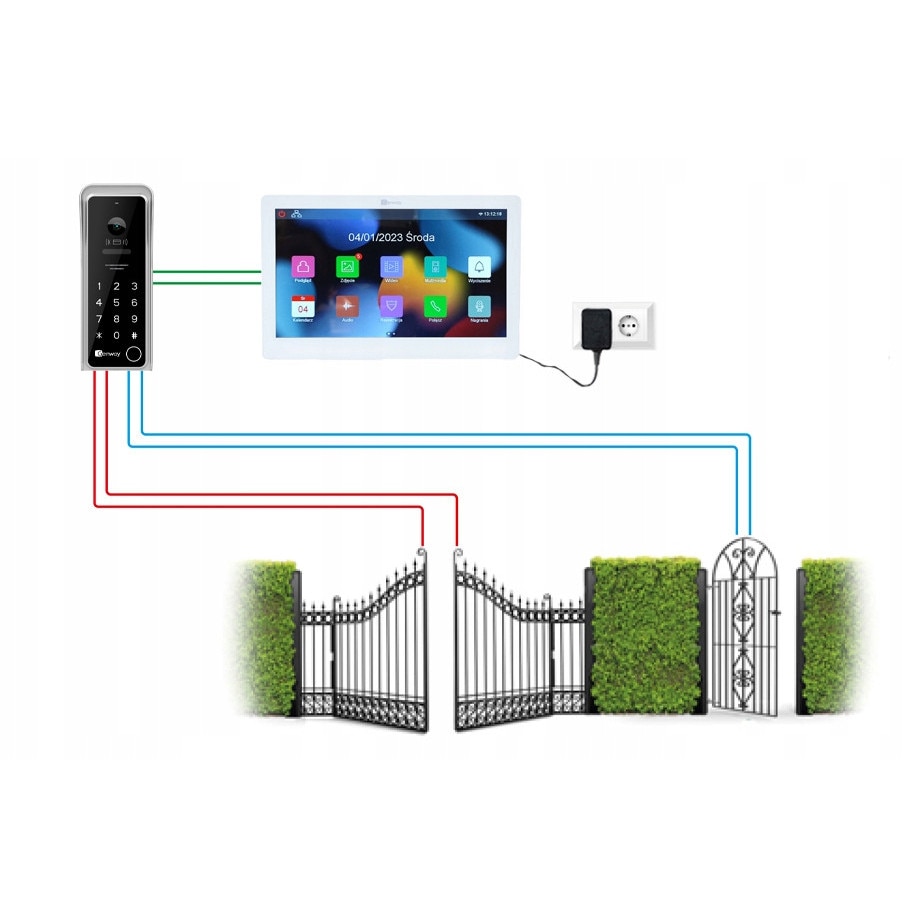 Videointerfon Genway Panou exterior videointerfon Genway F-S9-2W, 2 fire, camera 1080p ...