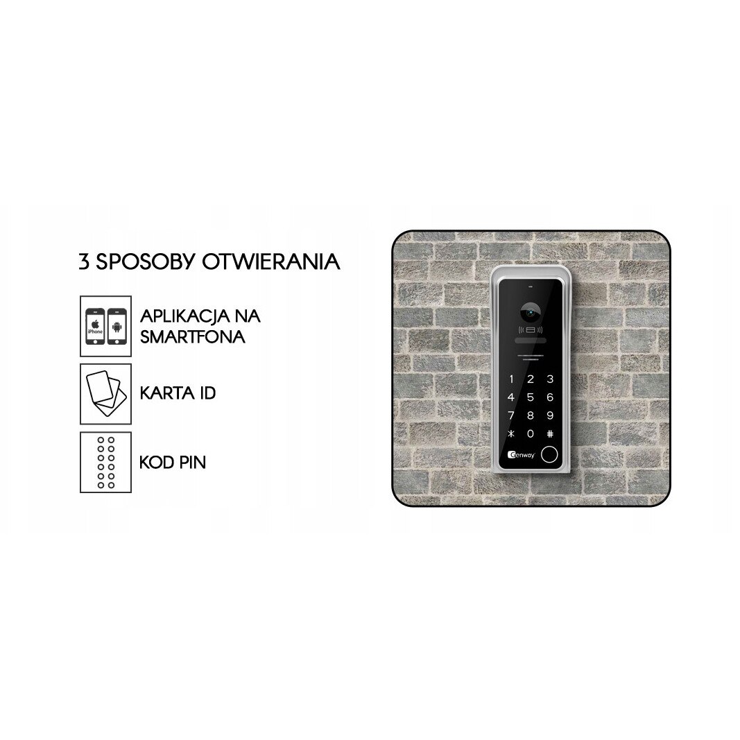 Videointerfon Genway Panou exterior videointerfon Genway F-S9-2W, 2 fire, camera 1080p ...