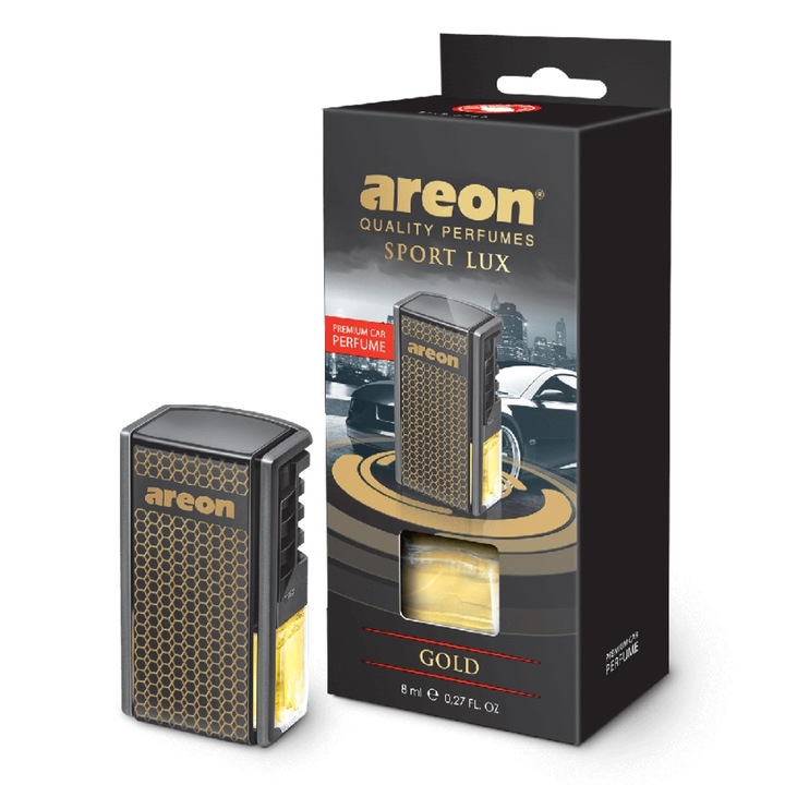 Odorizant auto ventilatie AREON Sport Lux Gold, parfum premium, 8 ml