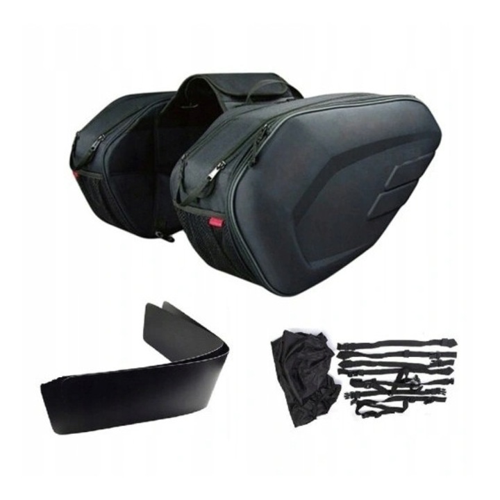 Тактическа чанта за крак, черна, 24x15x9см, с 3 джоба, водоустойчив материал