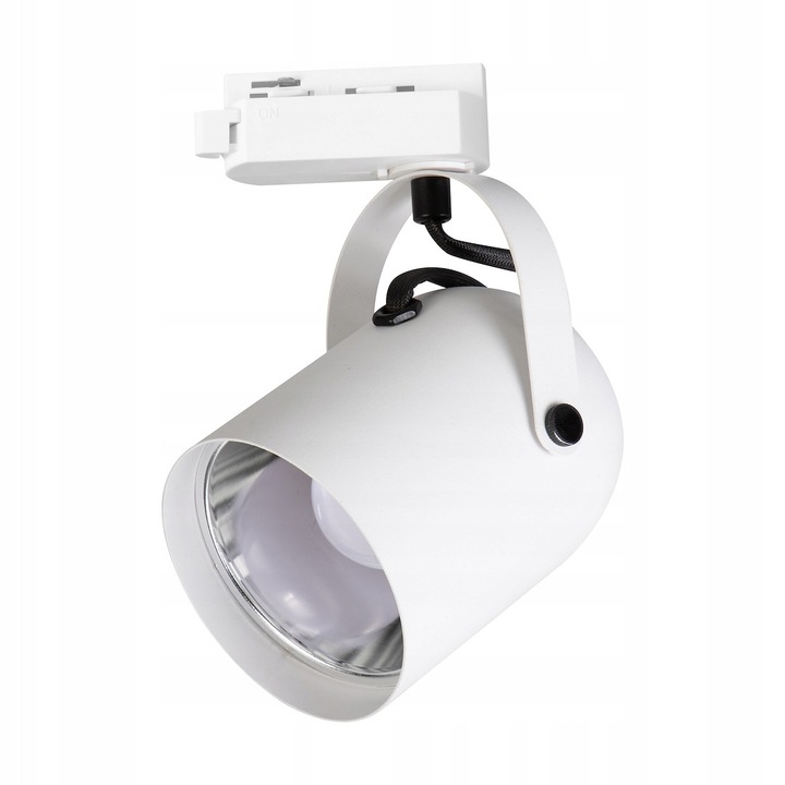 Reflector alb pentru sistem sinier E27, 1 faza, IP20, dimensiuni 13,5x9cm