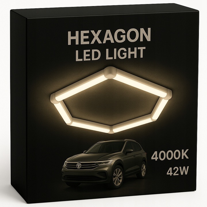 Set LED HEXAGON 1, 42W, 4000K, alb, dimensiuni 920x790mm